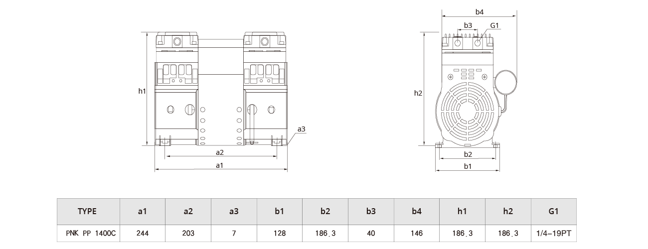 PNK PP 1400C無(wú)油壓縮機(jī)